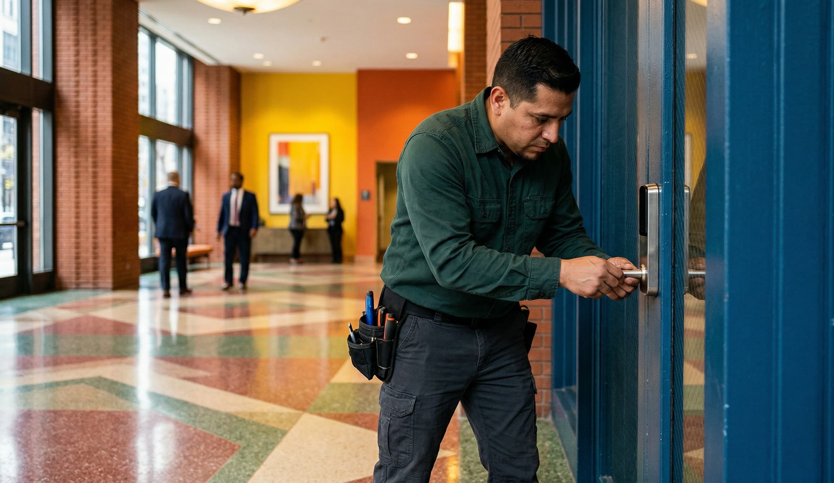 Wernick commercial locksmith and door repair services